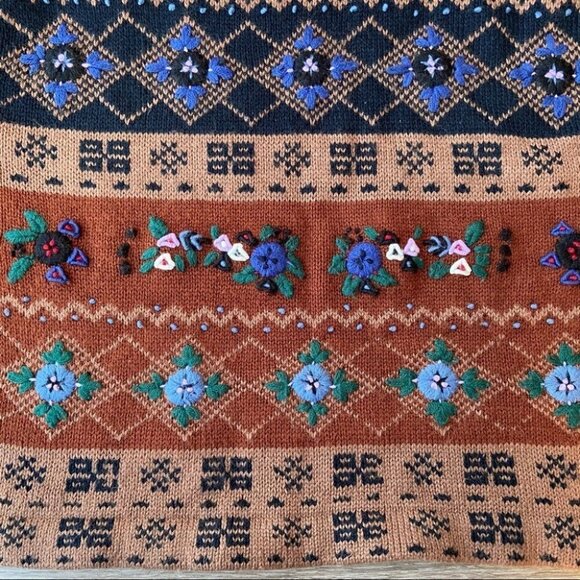 No Boundaries Floral Embroidery Ugly Sweater - Picture 9 of 15